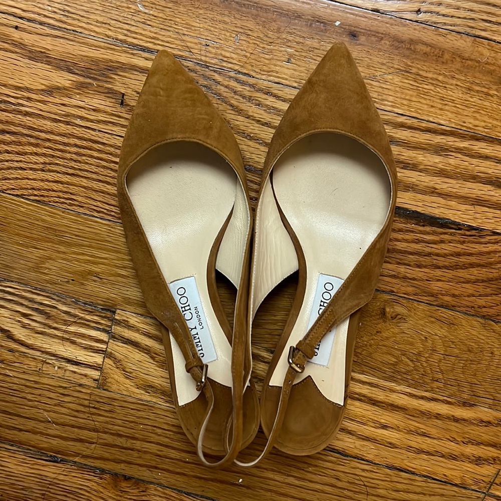 Jimmy choo suede heels, 37.5, EUC!